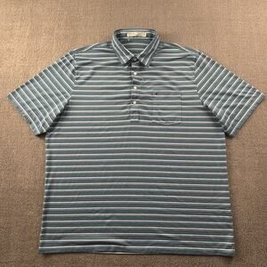 Criquet Polo Shirt Adult 2XL XXL Striped Short Sleeve Casual Preppy Men's